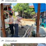 Sinergi Polri dan Warga: Personel Polsek Teluk Nibung Turun Tangan Renovasi Jembatan Merah Putih Oplus_16908288