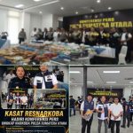 Kasat Narkoba Polres Tanjungbalai Hadiri Konferensi pers Ungkap Narkoba Polda Sumut
